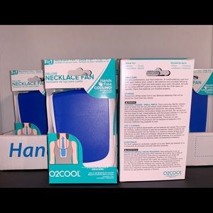 ⭐️O2COOL Necklace Fan Deluxe Personal Blue (1 Fan)